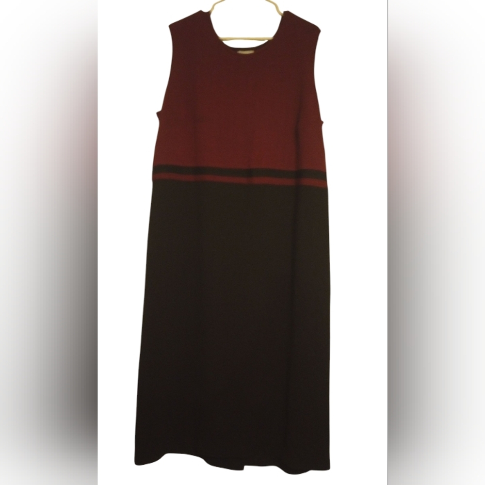 R & M Richards Burgundy and Black Maxi Dress